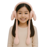 Zibell Fluffy Bunny Ear Muffs – Soft Plush Warmers for Cozy Winter Days